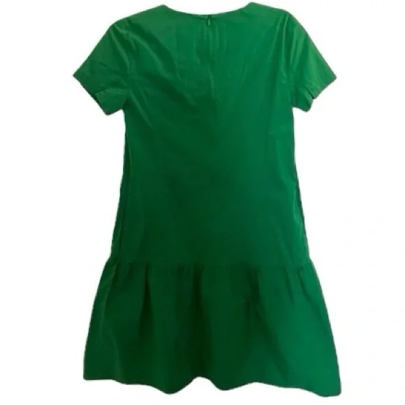 UNIVERSAL STANDARD FOR J.CREW Drop Waist Poplin Dress Green Large - Picture 3 of 6